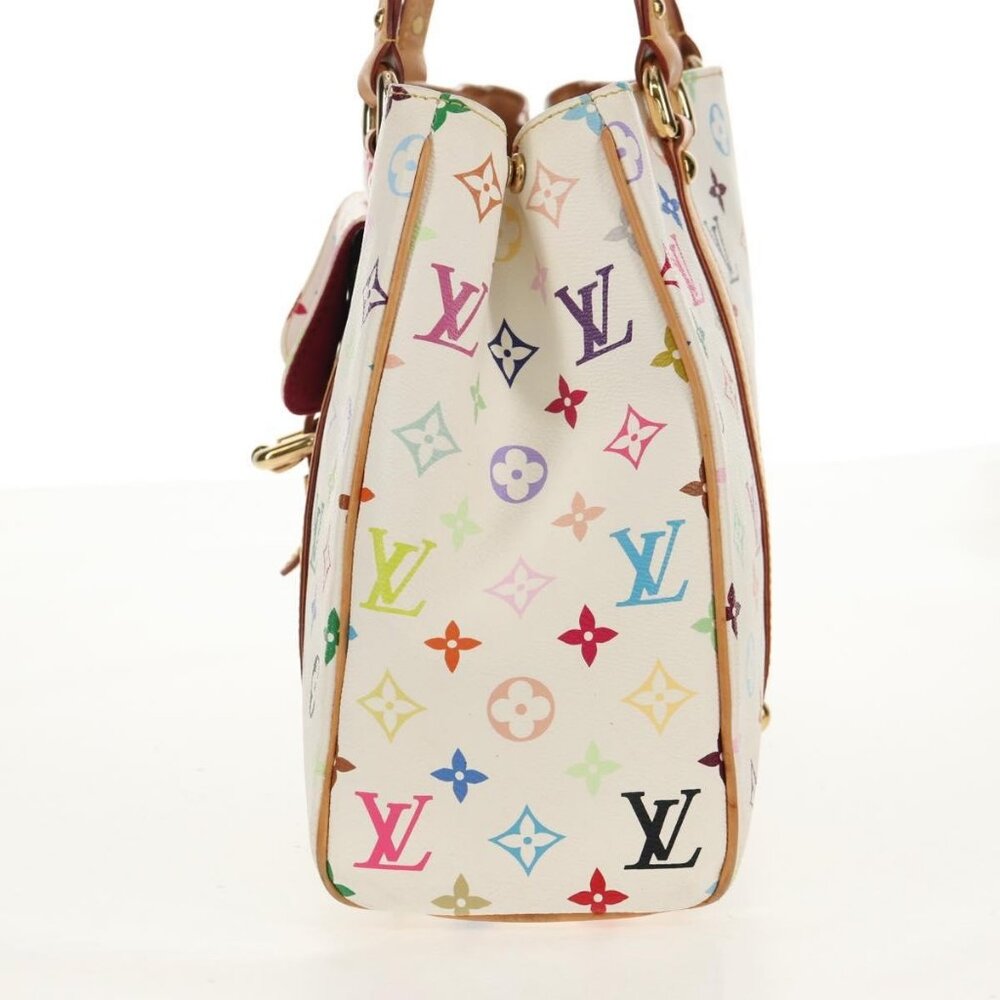 LOUIS VUITTON Monogram Multicolor Aurelia MM Tote Bag White M40094 Auth ka465V - Picture 4 of 16